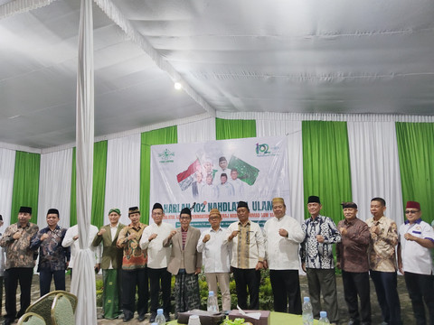 Peringatan Hari Lahir Nahdlatul Ulama (NU) ke-102 dan Isra Mi'raj Nabi Muhammad SAW 1446 H, yang di gelar PWNU Lampung | Foto : Eka Febriani / Lampung Geh
