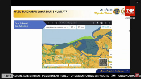 Peta lokasi pagar laut Tangerang. Foto: Youtube/ TVR Parlemen
