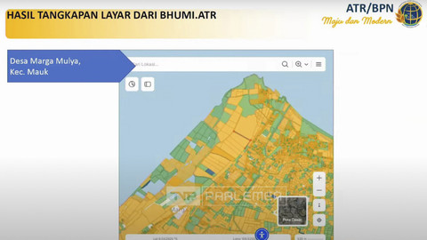 Peta lokasi pagar laut Tangerang. Foto: Youtube/ TVR Parlemen