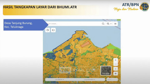 Peta lokasi pagar laut Tangerang. Foto: Youtube/ TVR Parlemen