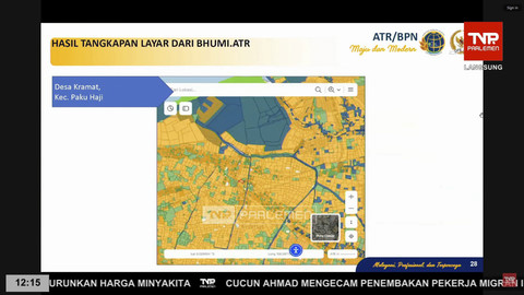Peta lokasi pagar laut Tangerang. Foto: Youtube/ TVR Parlemen