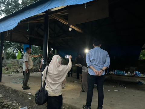 Suasana di lokasi rusuh TNI vs ormas di Kabupaten Deli Serdang, Sumut. Foto: Tri Vosa/kumparan
