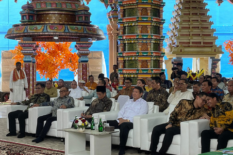 Peresmian Kuil Hindu Terbesar Indonesia, Shri Sanathana Dharma Aalayam di Kalideres, Jakarta Barat, Minggu (2/2/2025). Foto: Alya Zahra/kumparan 