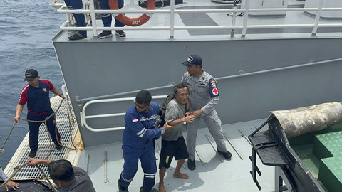 Kapal tunda Mega 09 berisikan 6 anak buah kapal (ABK) tenggelam saat tengah menarik tongkang di sekitar Perairan Karang Gosal, Selat Sunda pada Minggu (2/2/2025). Foto: Dok. Istimewa