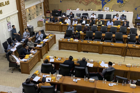 Suasana rapat Badan Legislasi DPR di Kompleks Parlemen Senayan, Jakarta pada Kamis (6/2/2025). Foto: Luthfi Humam/kumparan