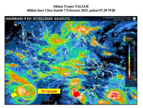 Satelit tropis taliah dari Citra Satelit. Foto: Dok BMKG 
