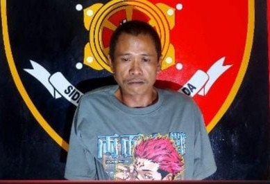 Pria bernama Ismail yang tega menganiaya ibunya di Musi Rawas. (ist)