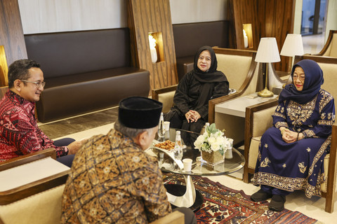 Megawati dan Puan Maharani saat tiba di Arab Saudi untuk umrah. Foto: Dok. Istimewa