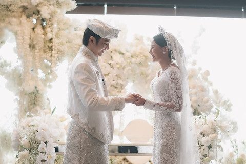Pernikahan Angga Yunanda dan Shenina Cinnamon. Foto: Instagram/ @angga