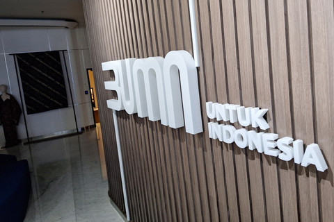 Kondisi kantor Kementerian BUMN, Jakarta Pusat pada Senin (10/2/2025). Foto: Argya D. Maheswara/kumparan 