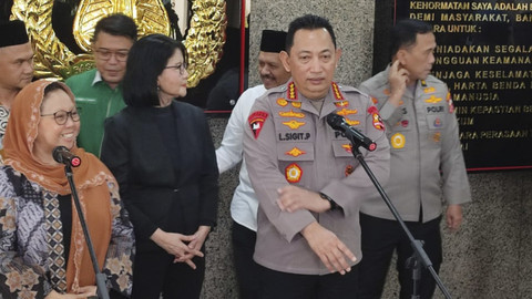 Kapolri, Jenderal Listyo Sigit Prabowo saat bertemu dengan pengurus PBNU di Mabes Polri pada Rabu (12/2/2025).  Foto: Rachmadi Rasyad/kumparan