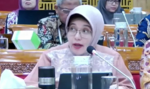 Plt Kepala BPS Amalia Adininggar Widyasanti  dalam raker dengan Komisi X DPR di Senayan, Kamis (13/2/2025). Foto: YouTube Komisi X DPR