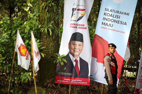 Suasana penjagaan di gerbang masuk Padepokan Garuda Yaksa, Hambalang, Bogor, Jumat (14/2/2025). Foto: Iqbal Firdaus/kumparan