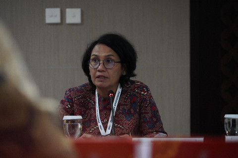 Sekretaris Jenderal Kemendikdasmen, Suharti, dalam High level meeting bertajuk "Kolaborasi Implementasi Pendidikan Antikorupsi" yang digelar di Gedung Merah Putih KPK, Jakarta, Jumat (14/2). Foto: Dok KPK