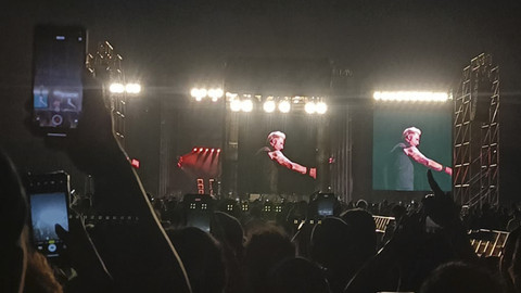 Konser Green Day di Jakarta International Eprix Circuit, Ancol, Jakarta Utara. Foto: Giovanni/kumparan