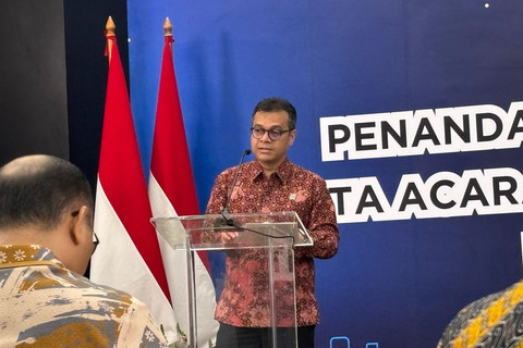 Wakil Menteri Komdigi Nezar Patria di Kantor Kemkomdigi, Jakarta, Senin (17/2/2025). Foto: Abid Raihan/kumparan
