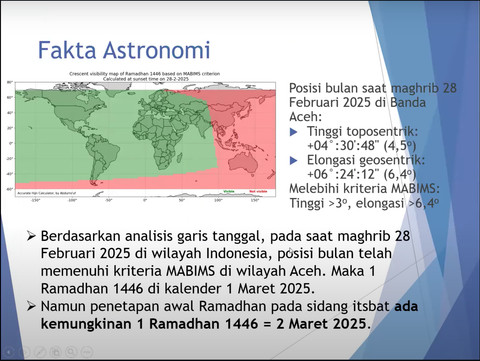 Paparan ahli BRIN Prof Thomas Djamaluddin soal datangnya 1 Ramadan 1446 H. Foto:  Youtube/tdjamaluddin
