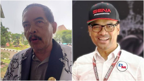 Ketua PGRI Karawang Uyat dan Bro Ron. Dok: kumparan & @brorondm
