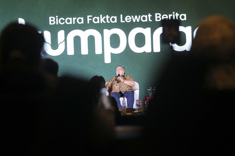 Penasihat Presiden Bidang Ekonomi dan Pembangaunan Nasional Bambang Brodjonegoro menjadi pembicara kumparan The Economic Insights 2025 di The Westin, Jakarta, Rabu (19/2/2025). Foto: Aditia Noviansyah/kumparan