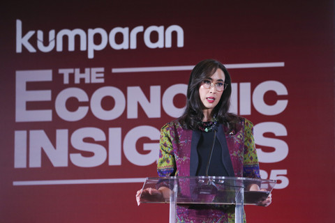 Menteri Pariwisata Widiyanti Putri Wardhana memberikan sambutan pada acara kumparan The Economic Insights 2025 di The Westin, Jakarta, Rabu (19/2/2025). Foto: Aditia Noviansyah/kumparan