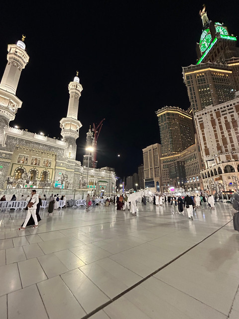 Suansa Masjidil Haram di Malam Hari), sumber photo camera pribadi original di ambil 30 January 2024.