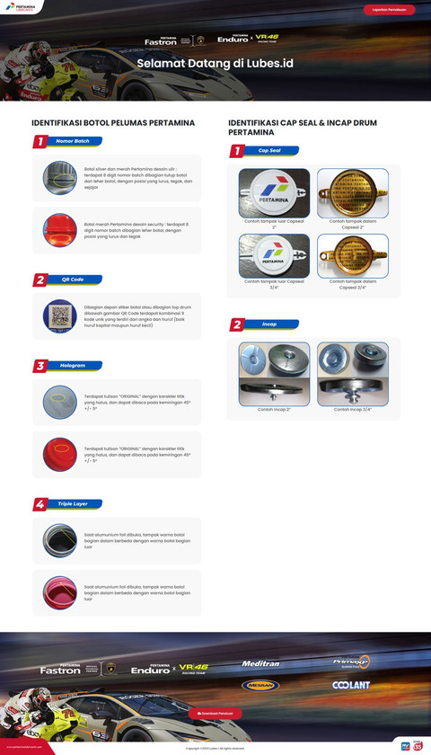Cara mengidentifikasi oli Pertamina asli atau palsu. Foto: Dok. Pertamina
