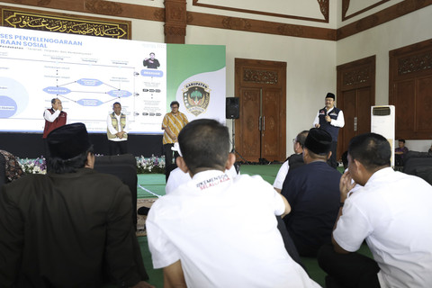Mensos Saifullah Yusuf (Gus Ipul) menghadiri dialog bersama pilar-pilar sosial se-Karesidenan Madiun di Pendopo Ronggo Djoemono, Kabupaten Madiun, Jawa Timur, Jumat (21/02/2025). Foto: Dok. Kemensos