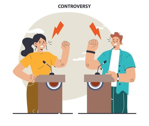 Visualisasi kontroversi. Gambar diambil dari sumber Shutterstock.