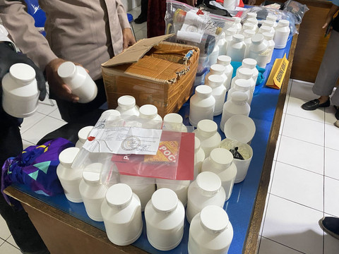 Barang bukti yang disita oleh polisi. Foto: Resti Damayanti/Pandangan Jogja