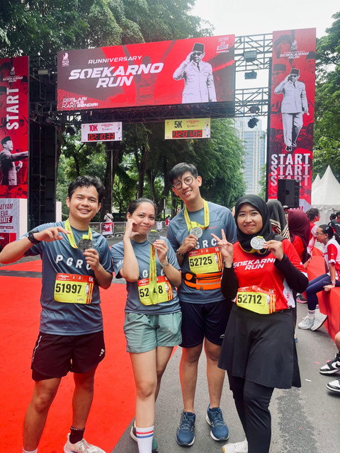 Komunitas PGRC (Pelari Gratis Running Club). Foto: dok. pribadi/Usta Sasmita