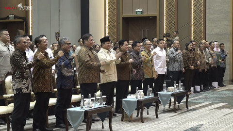 Foto bersama pada peresmikan Layanan Bank Emas Pegadaian dan BSI di Jakarta, Rabu (26/2/2025). Foto: YouTube/ Sekretariat Presiden