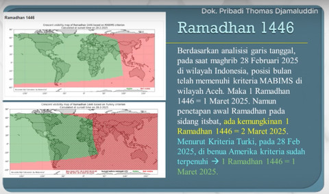 Analisis awal Ramadan 2025 menurut Thomas Djamaluddin dari BRIN Foto: BRIN TV