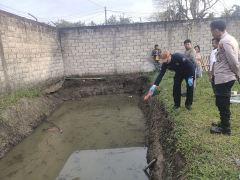Lokasi bocah 7 tahun yang ditemukan tewas dengan leher dijerat dan mulut disumpal di Deli Serdang, Sumut. Foto: Dok. Polres Belawan
