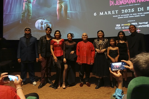 Gala premiere film produksi MPS Pictures, Setan Botak di Jembatan Ancol, di Cikini, Jakarta Pusat, Kamis (27/2/2025) malam.  Foto: Vincentius Mario/kumparan