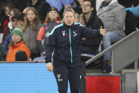 Pelatih Crystal Palace Women Laura Kaminski. Foto: IMAGO/Pro Sports Images via Reuters