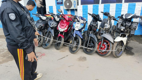 Kendaraan yang diamankan polisi. Foto: Dok. Polres Ketapang