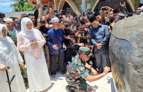 Panglima TNI Resmikan Masjid Jami Ar-Rohman, masjid yang berbentuk baret di Cijulang, Pangandaran pada Sabtu (1/3)     Foto: Dok. Istimewa
