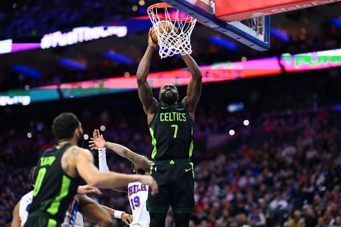Pemain depan Boston Celtics Jaylen Brown. Foto: Kyle Ross/REUTERS
