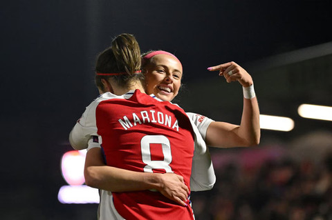 Arsenal menang 4-3 atas West Ham di pekan ke-15 Liga Inggris Wanita, Senin (3/3). Foto: Dok. Arsenal