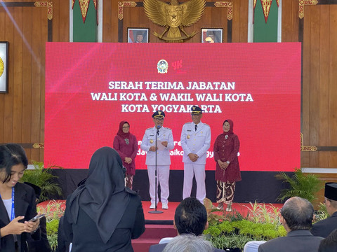 Wali Kota Yogyakarta Hasto Wardoyo usai acara Serah Terima Jabatan di Kompleks Pemkot Yogya. Foto: Resti Damayanti/Pandangan Jogja