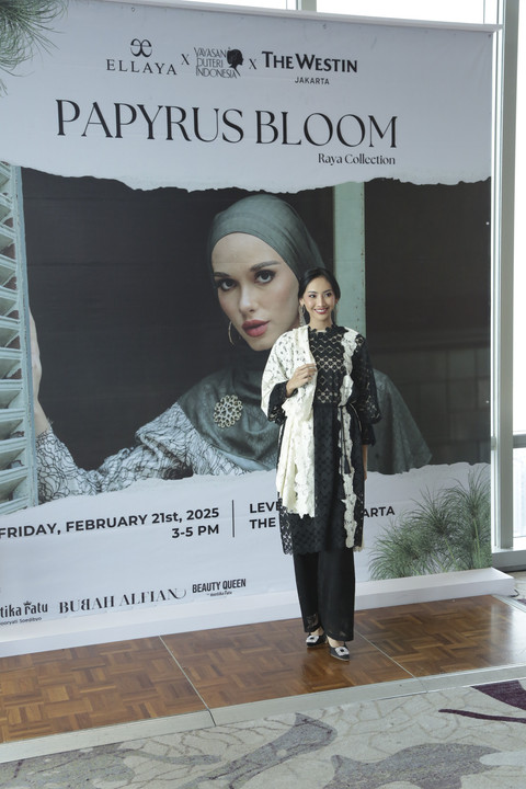 Ellaya Indonesia merilis koleksi Hari Raya berjudul "Papyrus Bloom" bersama The Westin Jakarta dan Puteri Indonesia. Foto: Dok. The Westin Jakarta