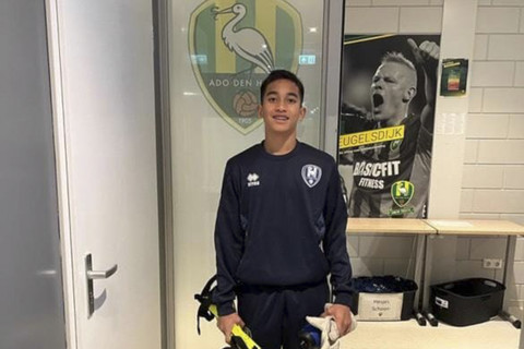 Ferran Alinegara, Kiper Indonesia di ADO Den Haag U-15. Foto: Dok. Pribadi