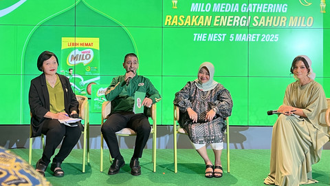 Kampanye MILO Ramadan 2025 sekaligus edukasi 'Cek Cek Labelnya' di The Nest, Nestle Indonesia. Foto: Nabilla Fatiara/kumparan
