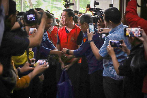 Tom Lembong di Pengadilan Negeri Jakarta Pusat, Kamis (6/3/2025). Foto: Iqbal Firdaus/kumparan
