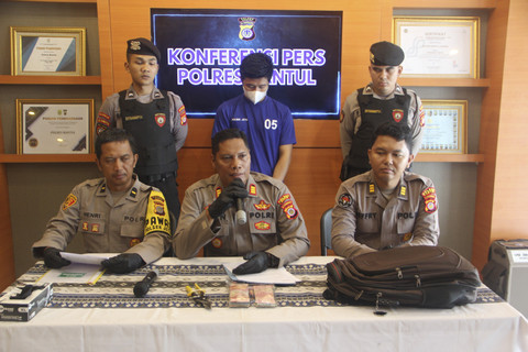 Maling warung sayuran dan toko kelontong di Bantul ditangkap polisi.  Foto: Dok. Polres Bantul