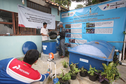 Walahar Eco Green sebagai tempat pelatihan mengubah eceng gondok menjadi biomassa biogas. Foto: Dok. Pertamina