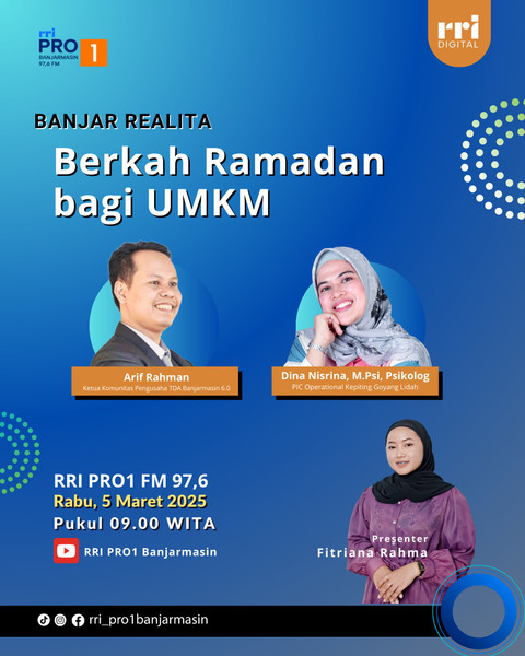 Bangun Community Branding, TDA Banjarmasin Gelar Talkshow di RRI Pro 1 (1)