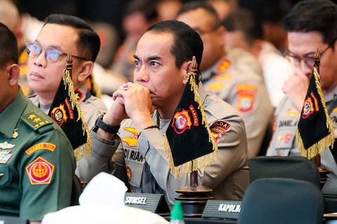 Kapolda Sumsel, Irjen Pol Andi Rian Djajdi saat mengikuti Rapat Koordinasi Lintas Sektoral di PTIK, Jakarta Selatan. Foto : Humas Polda Sumsel