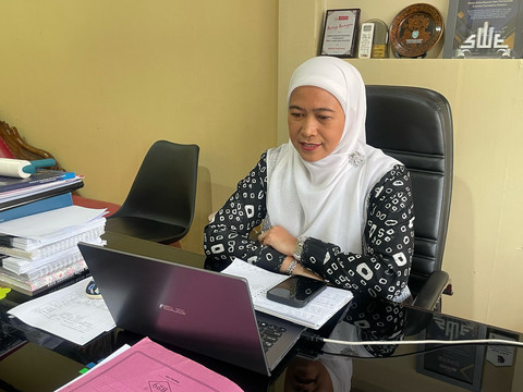Kepala Bidang Destinasi Disbudpar Sumsel Vita Sandra mewakili Kadis Budpar Sumsel Pandji Tjahyanto  di Rapat Kordinasi dan Sosialisasi Imbauan Lebaran 1446 H/2025, Selasa 11 Maret 2025. Foto : Dok. Disbudpar Sumsel