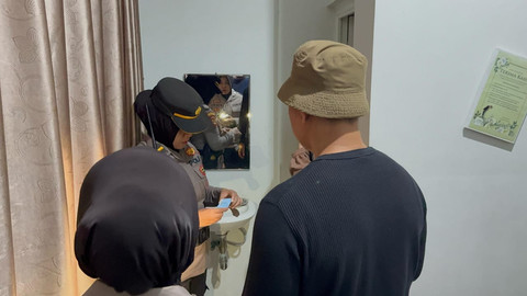 Polresta Bandar Lampung saat melakukan razia indekost di Bandar Lampung. | Foto: Dok Humas Polresta Bandar Lampung